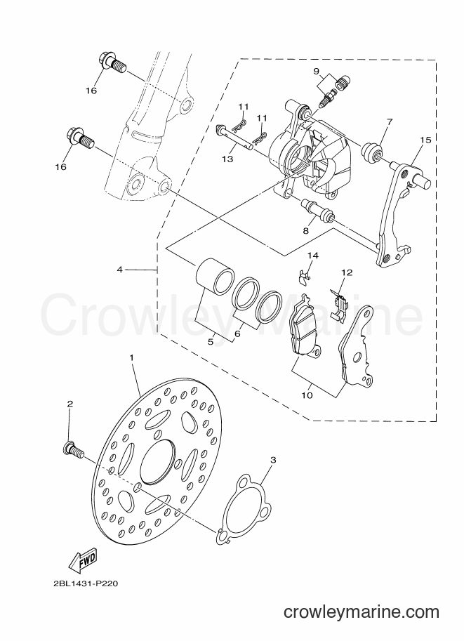 2016 Street Bike LTF125 - LTF125 (2BL3) [010] - FRONT BRAKE CALIPER
