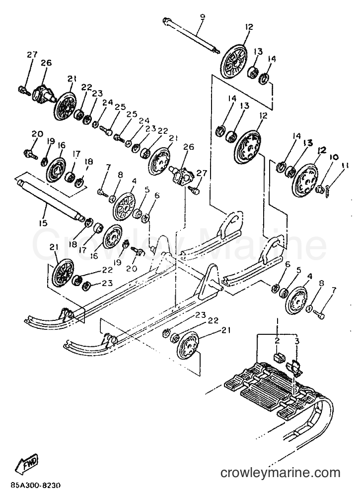 1992 Snowmobile BR250TF - BR250TF (86D4) [010] - TRACK SUSPENSION 1