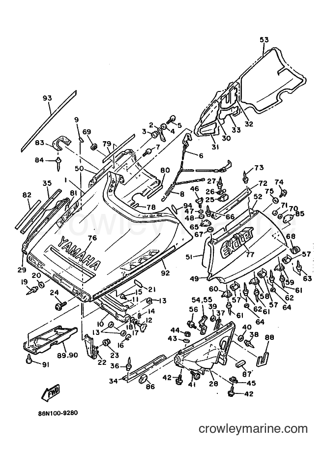 1989 Snowmobile EX570EN - EX570EN (86N1) [010] - SHROUD