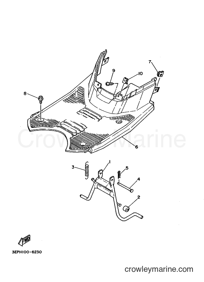 2000 Scooter SH50 - SH50 (3EPT) [010] - STAND & FOOTREST