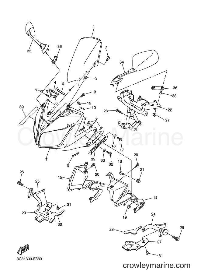 Yamaha Motors FZ1-S (3C37) [030] - COWLING 1
