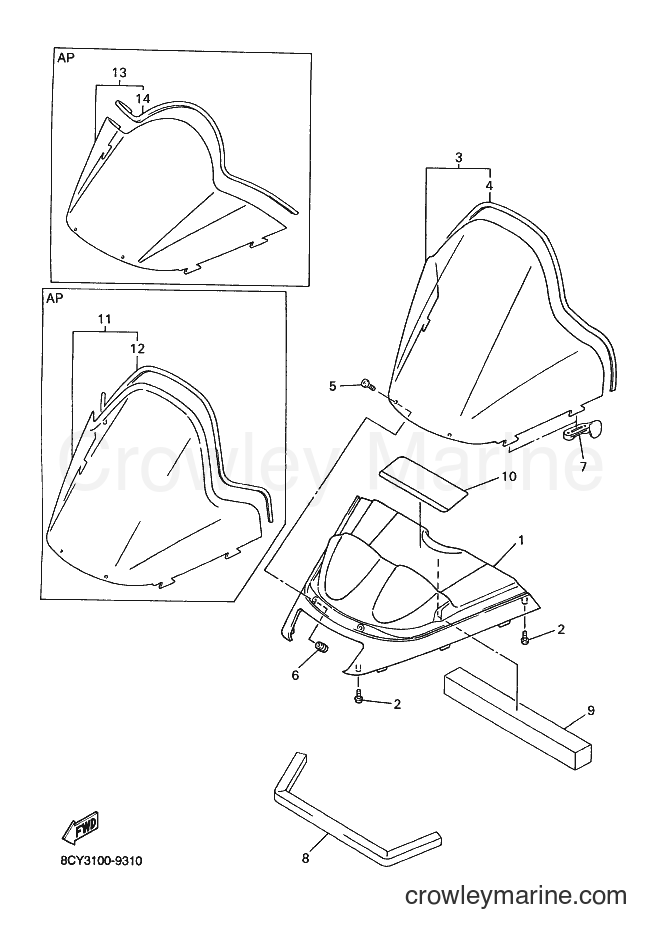 Yamaha Motors VT500 (8CY3) [030] - WINDSHIELD