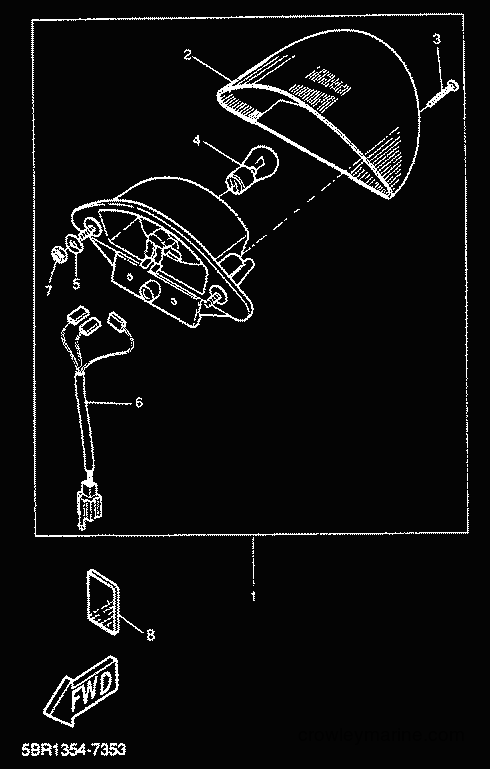 2000 Scooter YQ50L - YQ50L (5HEV) [010] - LUZ DE COLA