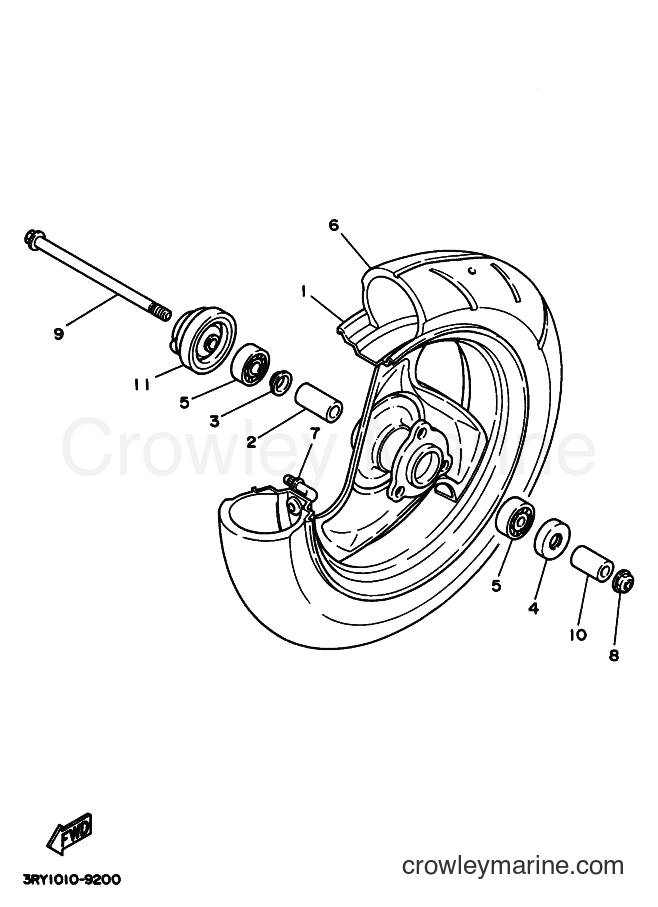Yamaha Motors CW50R (4RU2) [010] - FRONT WHEEL