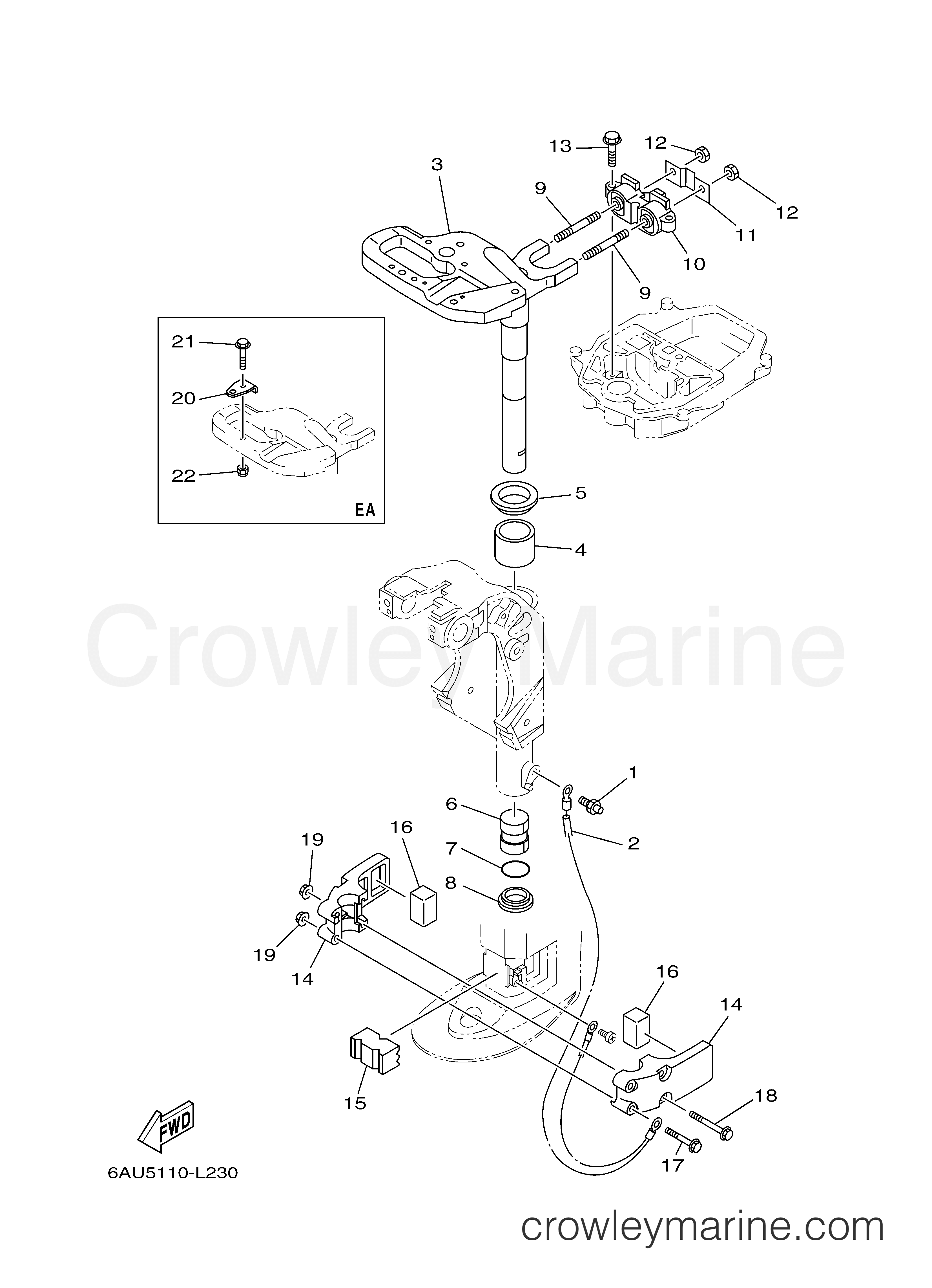 Yamaha Motors F9.9SMHA - BRACKET 2