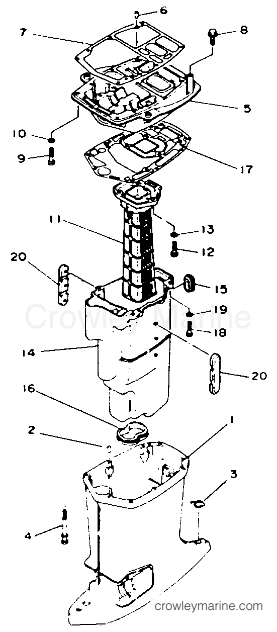Yamaha Motors P60TLHR - UPPER CASING