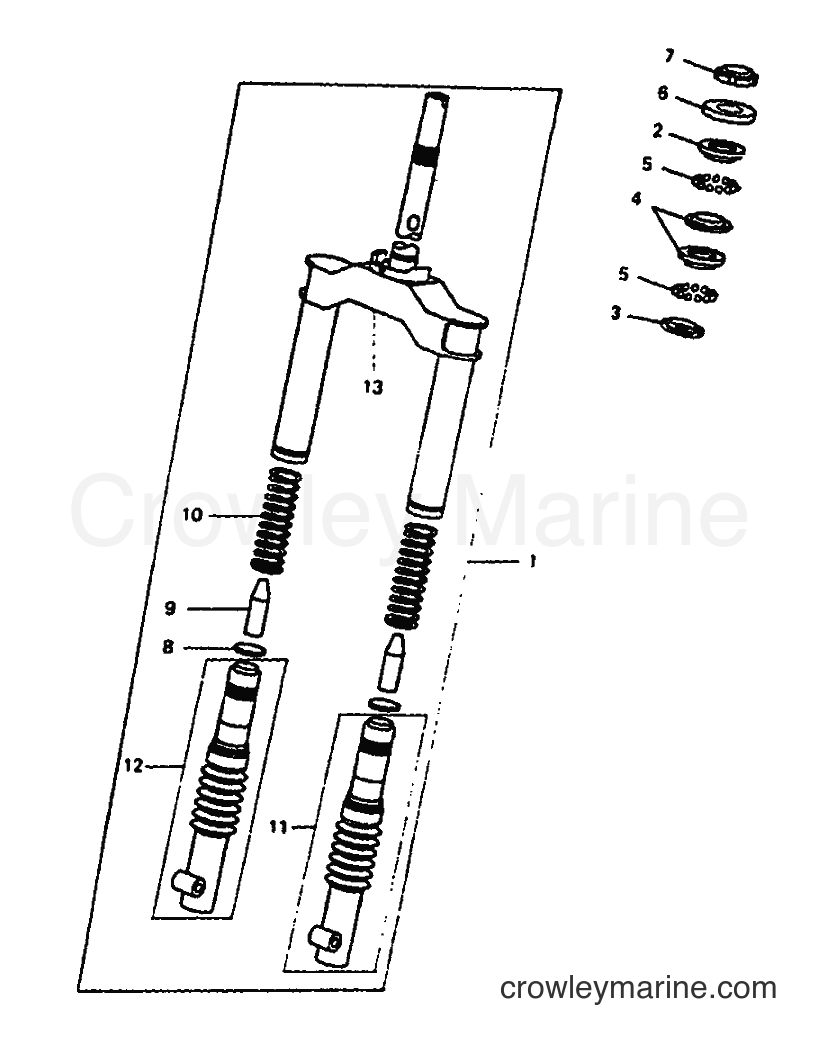 1992 Scooter CW50 - CW50 (4BX2) [999] - FRONT FORK