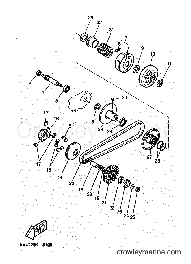 1999 Scooter YH50 - YH50 (5JB1) [010] - CLUTCH