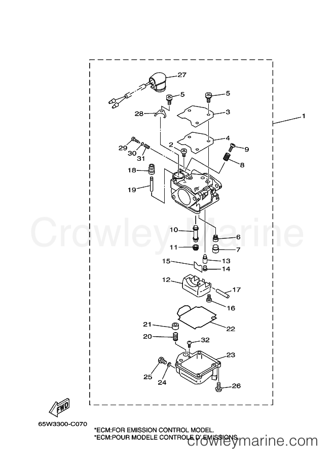 Yamaha Motors F20AE (65P2) [080] - CARBURETOR