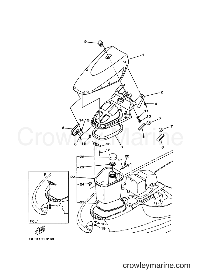 Yamaha Motors JET FOT GP800Y (66E) [020] - ENGINE HATCH 2