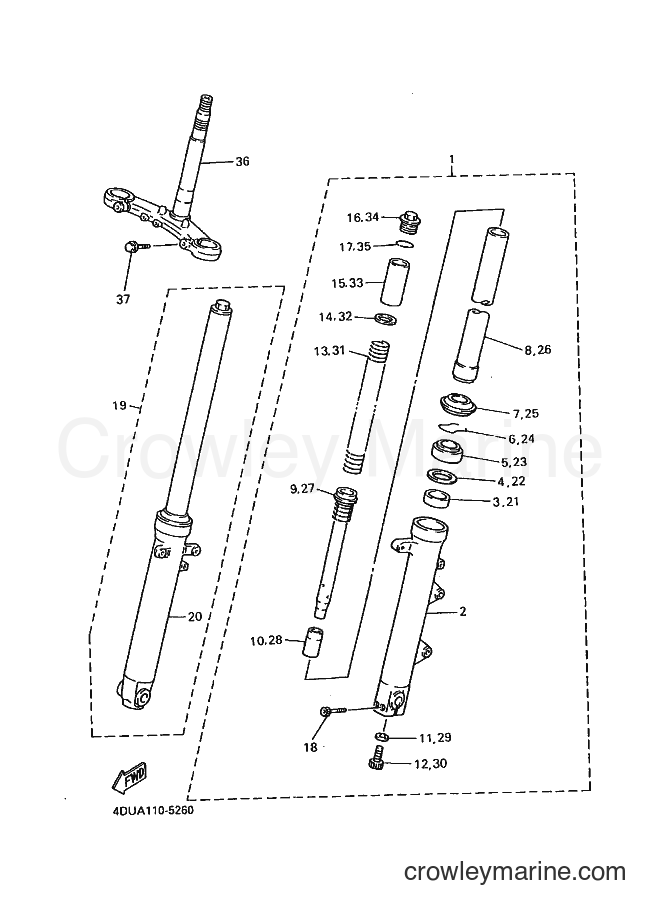 1995 Street Bike XJ600N - XJ600N (4MB2) [999] - FRONT FORK