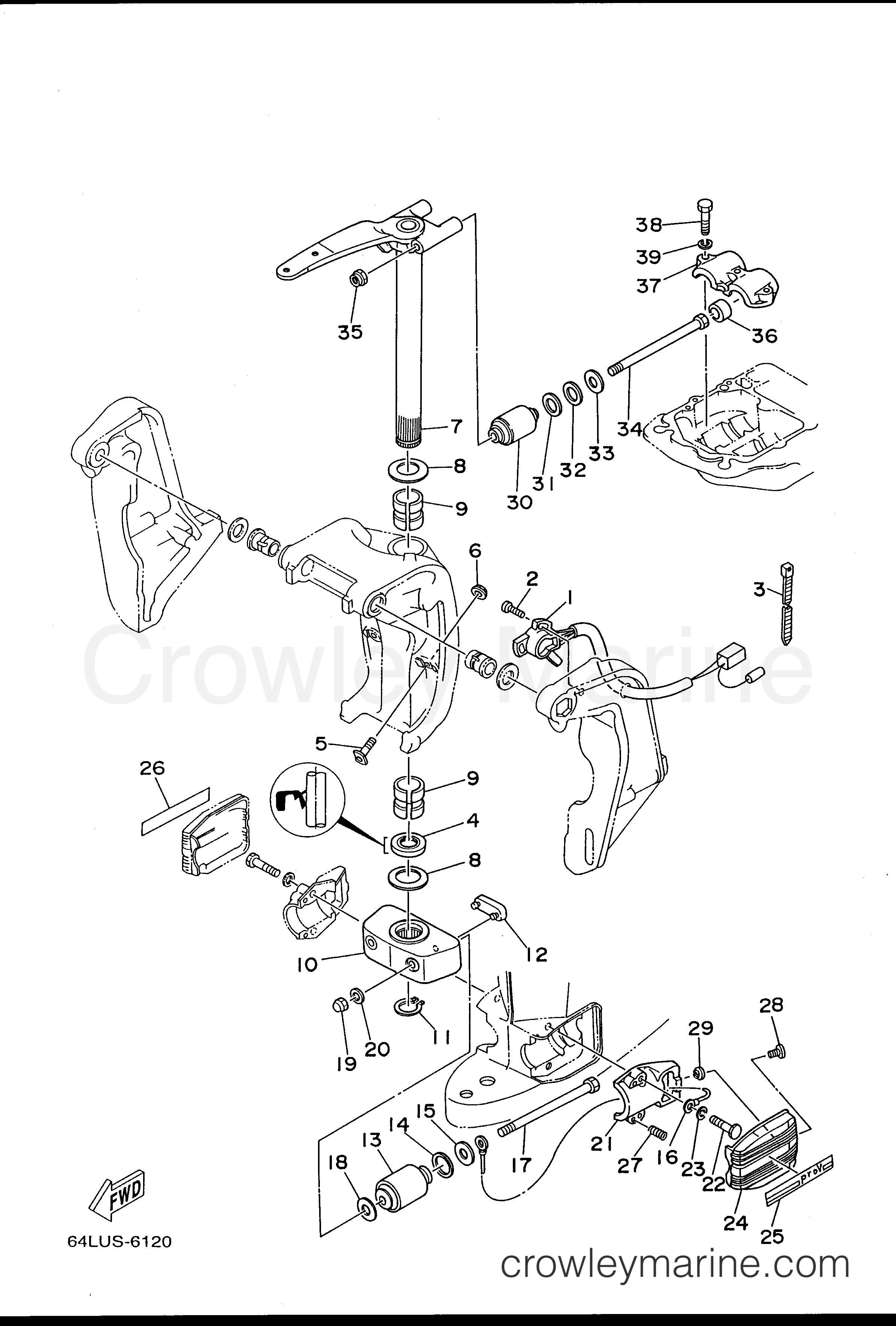 Yamaha Motors P150TLRU - BRACKET 2