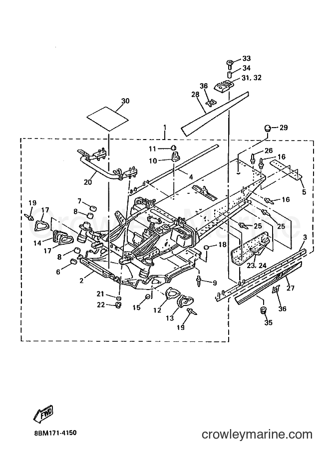 1994 Snowmobile VT480TF - VT480TF (8BM1) [010] - FRAME