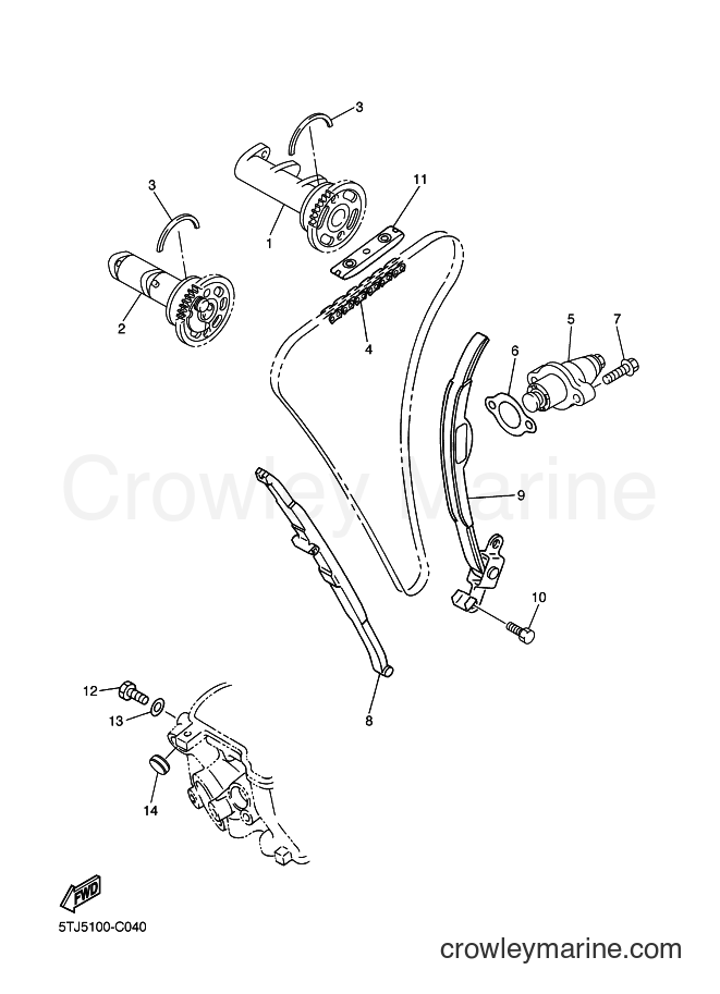 Yamaha Motors WR450F (5TJ6) [050] - CAMSHAFT & CHAIN
