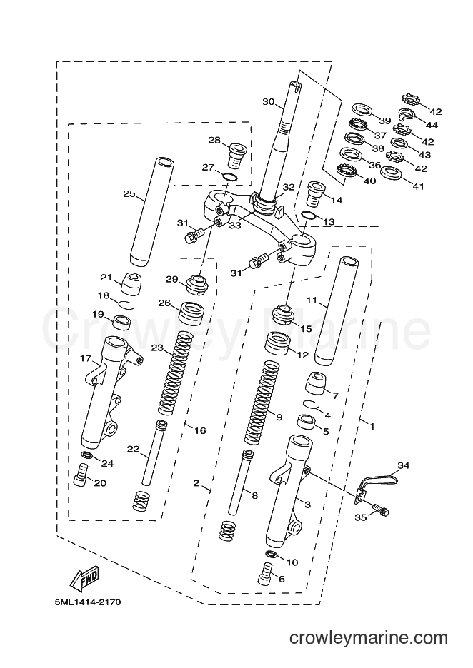 Yamaha Motors XC125 (5ML9) [020] - FRONT FORK