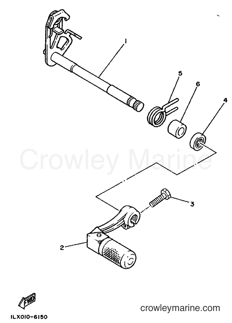 1990 Dirt Bike YZ125 - YZ125 (3SR2) [020] - SHIFT SHAFT