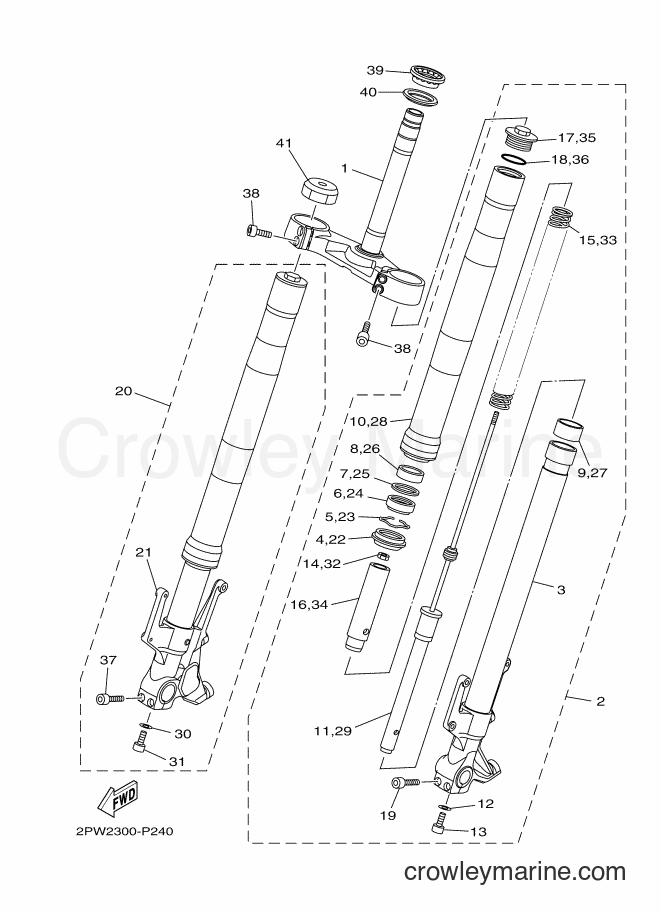 Yamaha Motors XP500A (2PWC) [050] - FRONT FORK