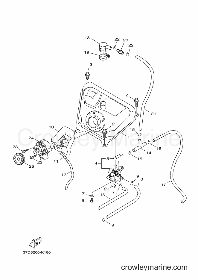 2012 Scooter YW125 - YW125 (37D4) [010] - FUEL TANK