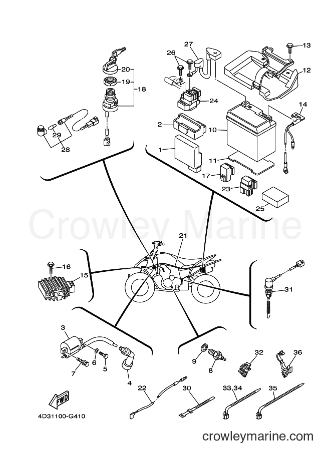Yamaha Motors YFS250 (4D33) [010] - ELECTRICAL 1