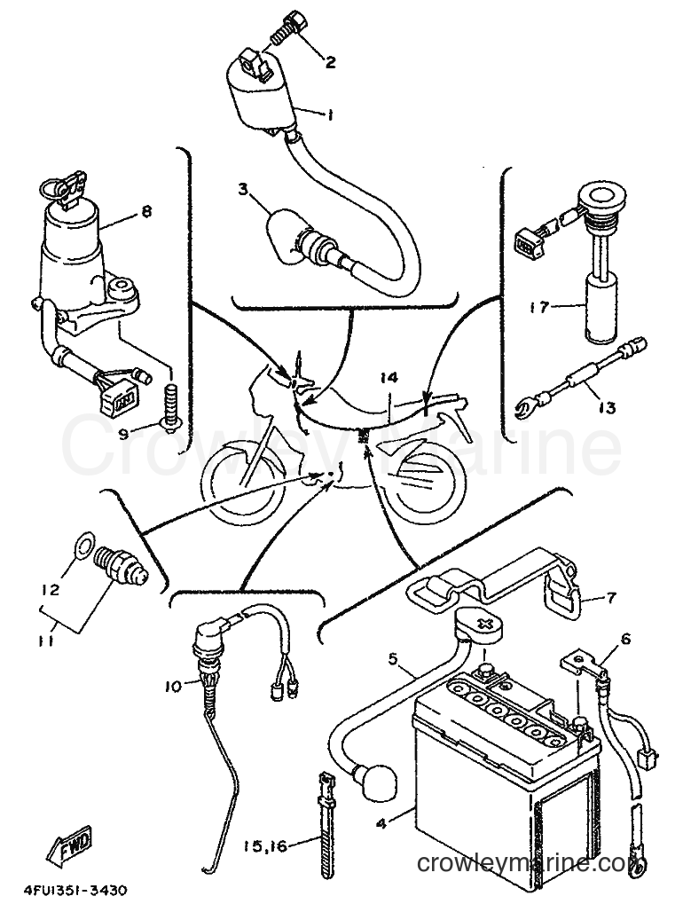 1993 Dirt Bike TDR125 - TDR125 (4GW1) [999] - ELECTRICAL 1