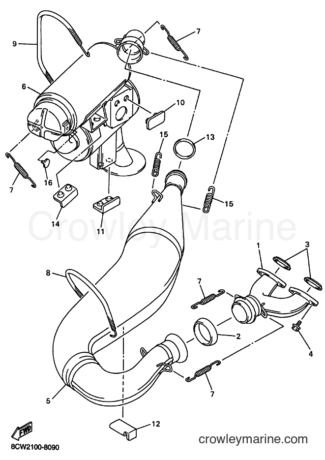 Yamaha Motors VX600ZER (8DB2) [020] - EXHAUST