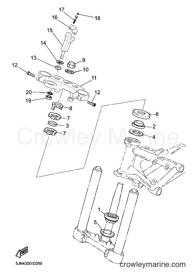 Yamaha Motors BT1100 (5JN4) [010] - STEERING