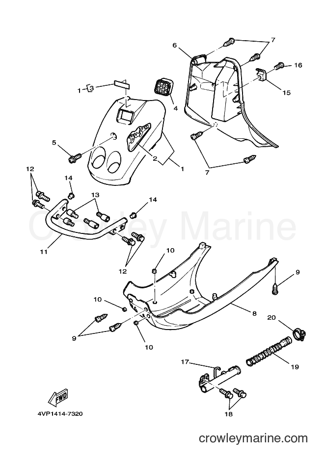1997 Scooter YW100 - YW100 (4VP5) [999] - LEG SHIELD