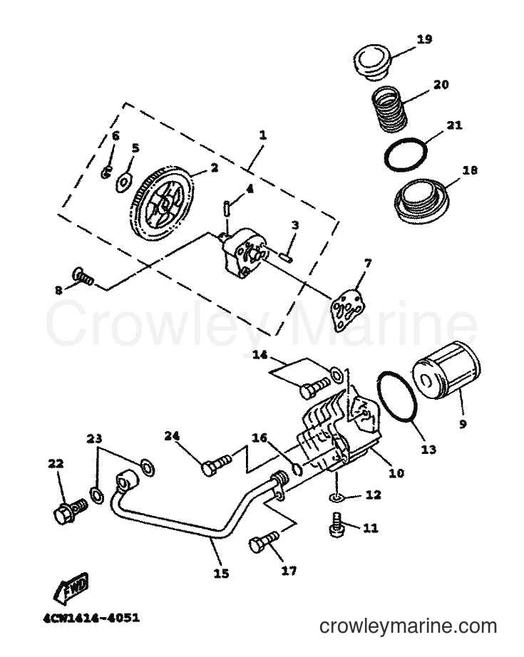 1999 Scooter XC125TR - XC125TR (4THF) [010] - OIL PUMP
