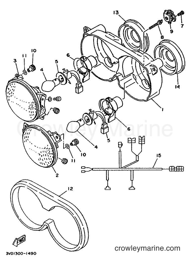 Yamaha Motors TDM850 (3VD1) [999] - ALTERNATE FOR HEADLIGHT