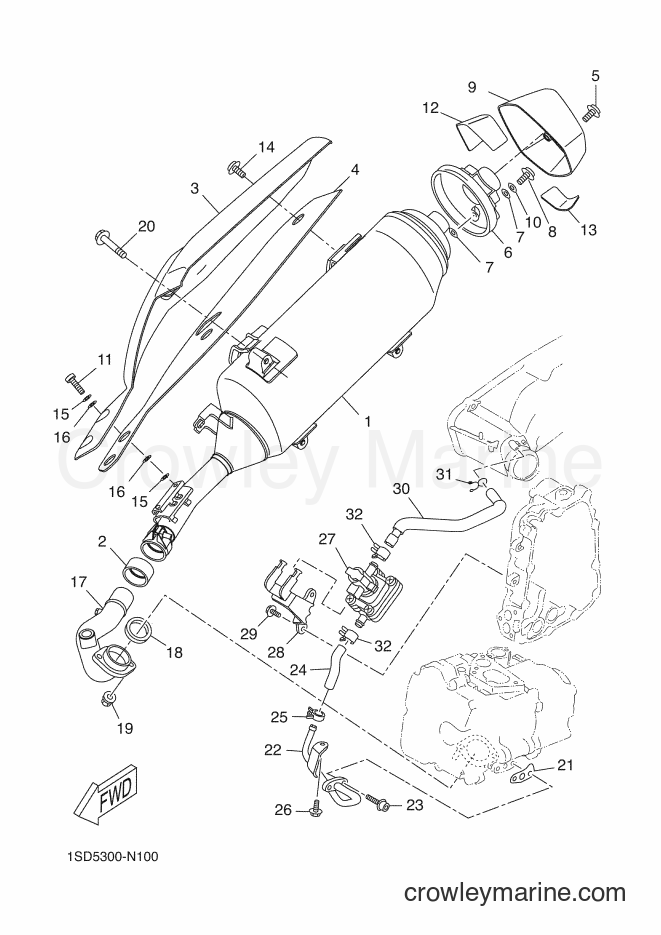 2016 Scooter YP400R - YP400R (1SDB) [010] - EXHAUST