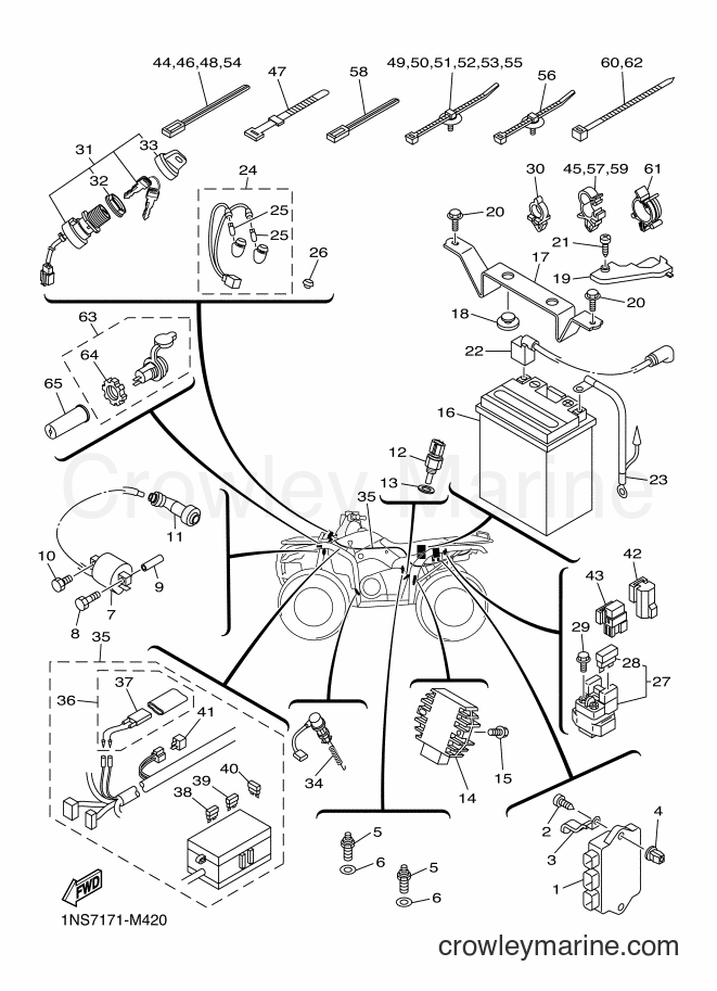 2013 ATV YFM350FWA - YFM350FWA (1NS7) [010] - ELECTRICAL 1