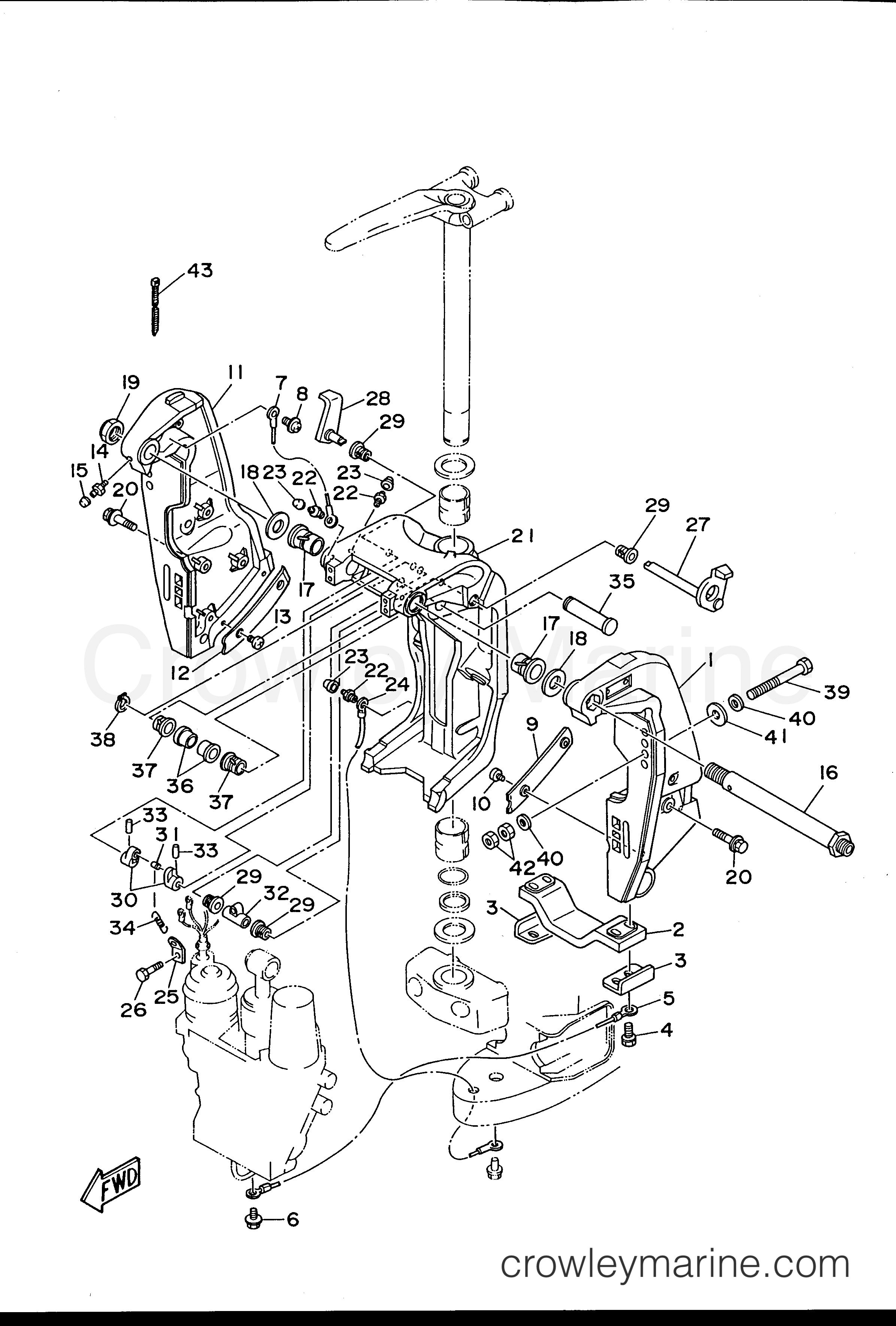 Yamaha Motors L225TXRU - BRACKET 1
