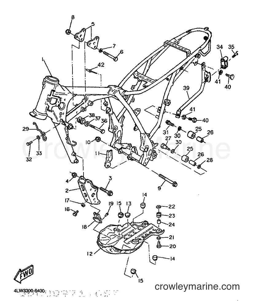 1997 Dirt Bike TT600E - TT600E (4GV5) [010] - FRAME