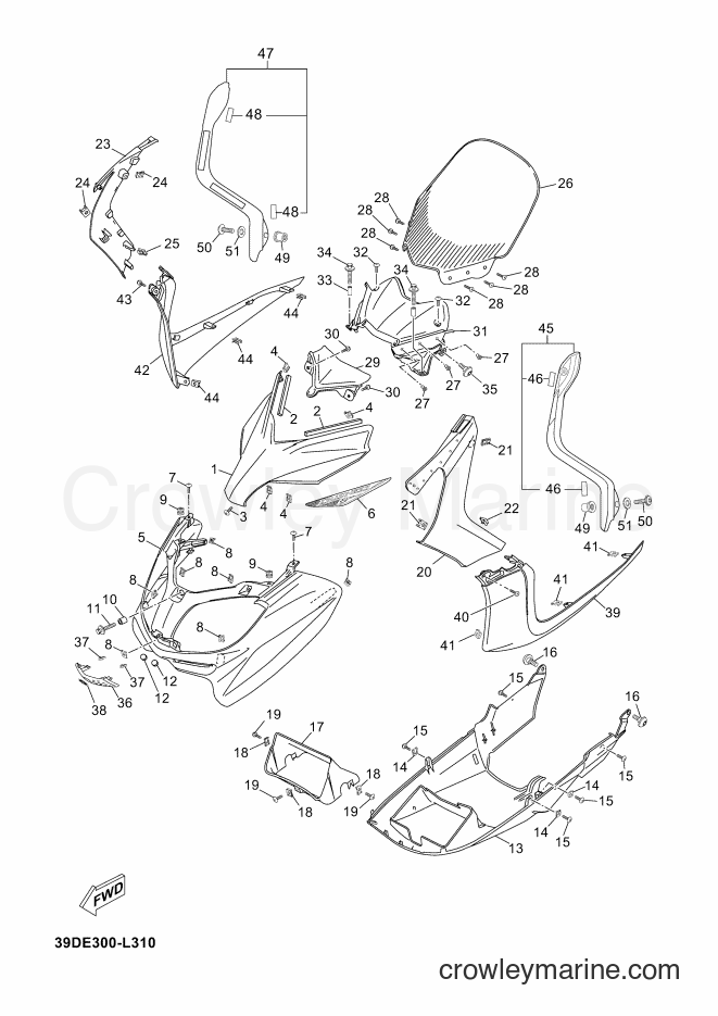 Yamaha Motors YP125RA (2AB8) [030] - WINDSHIELD