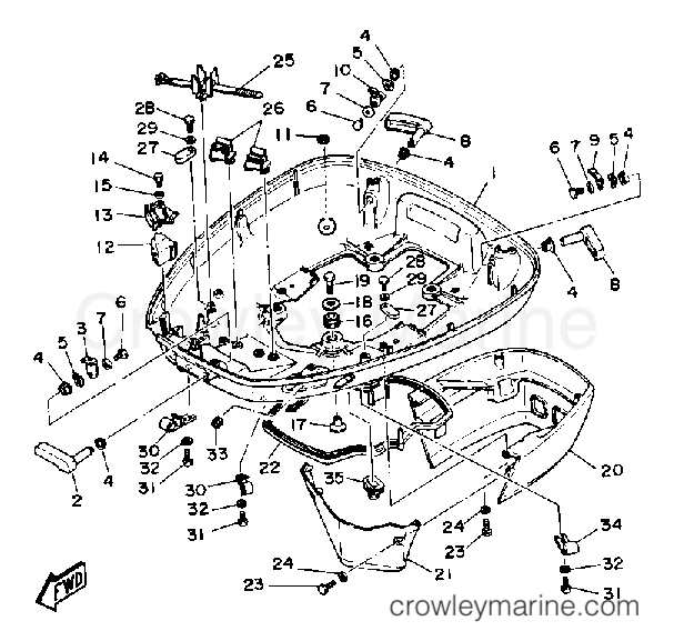 Yamaha Motors PROV150LH - BOTTOM COWLING