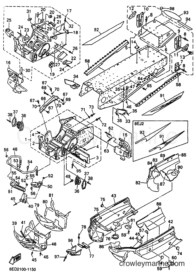 Yamaha Motors VX600LT (8EJ2) [020] - FRAME