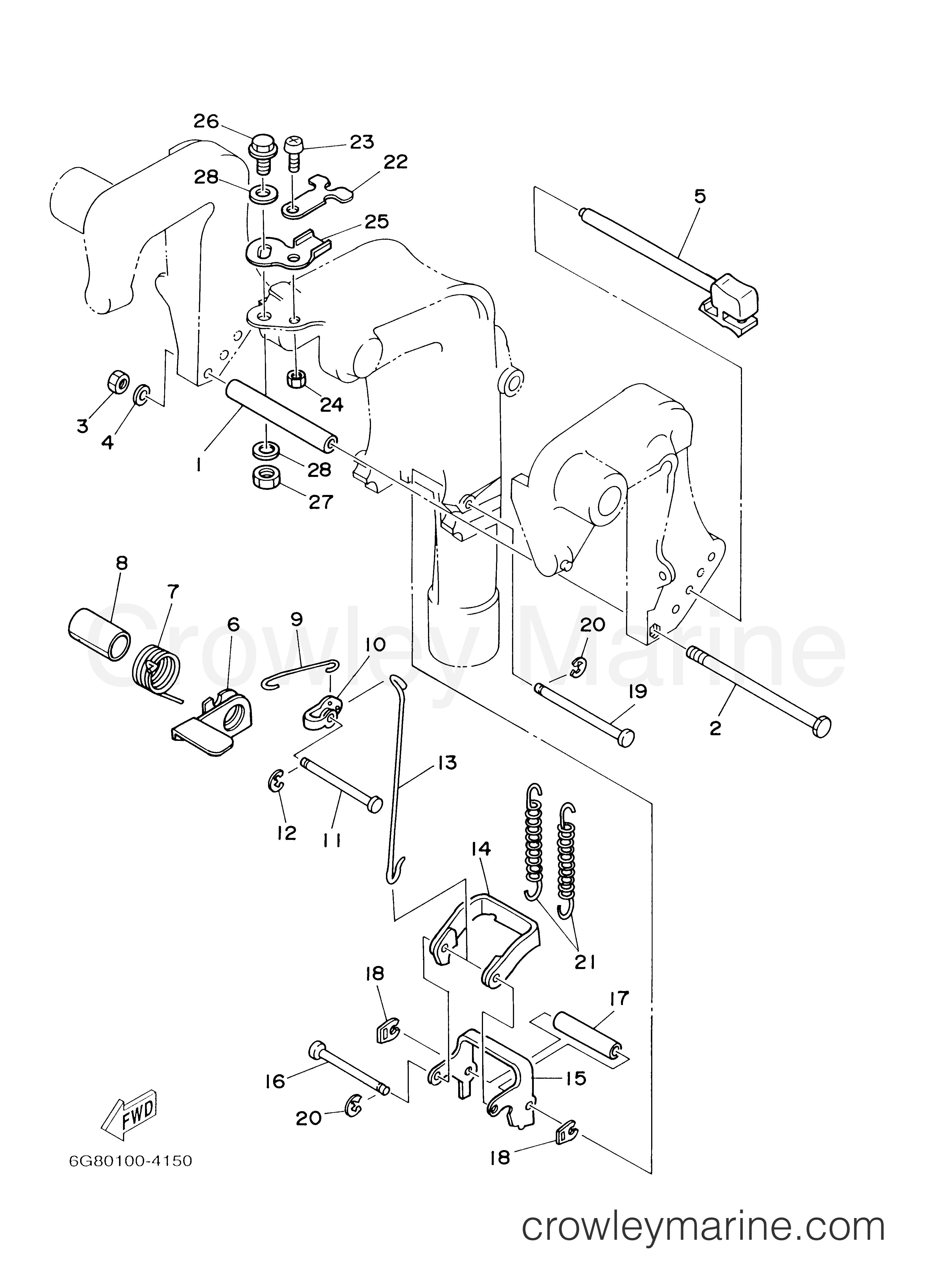 Yamaha Motors T9.9ELRX - BRACKET 2