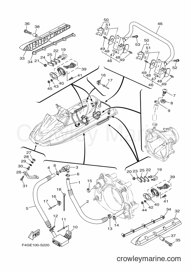 Yamaha Motors VX1050B-S (F4GG) [020] - HULL & DECK