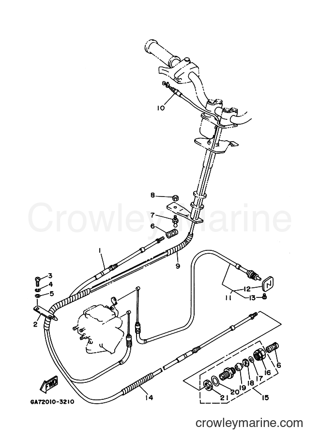 Yamaha Motors WB700 (GA7D) [99A] - CONTROL CABLE
