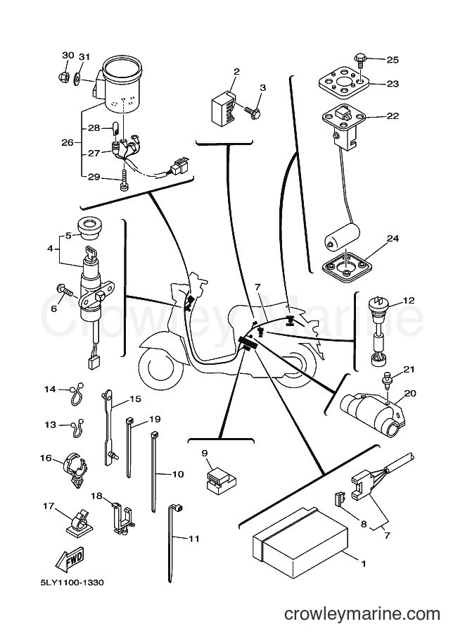 2001 Scooter YJ50R - YJ50R (5PP1) [010] - ELECTRICAL 2