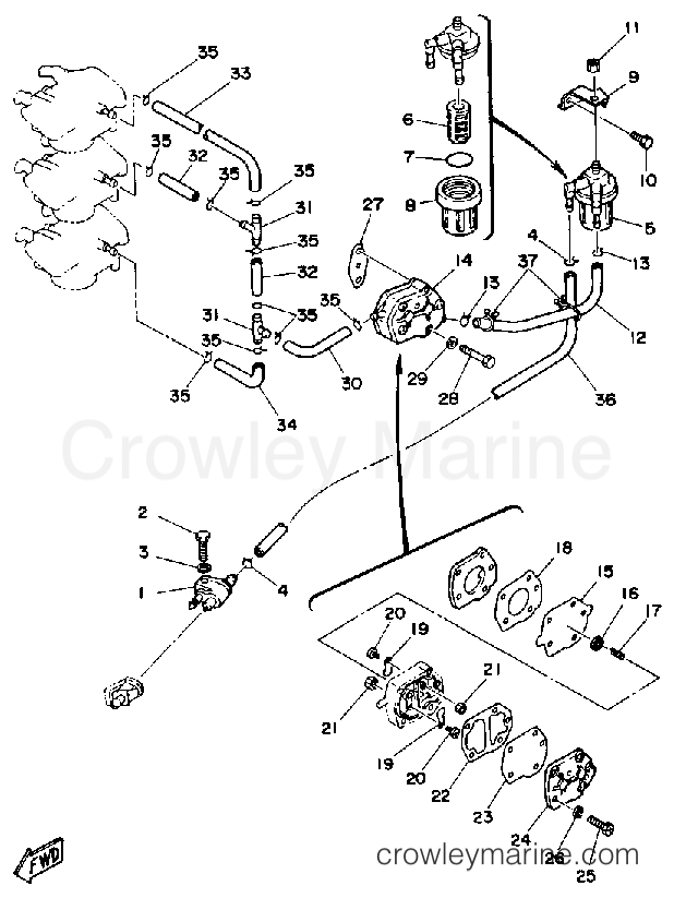 Yamaha Motors 50ESF-JD - FUEL SYSTEM