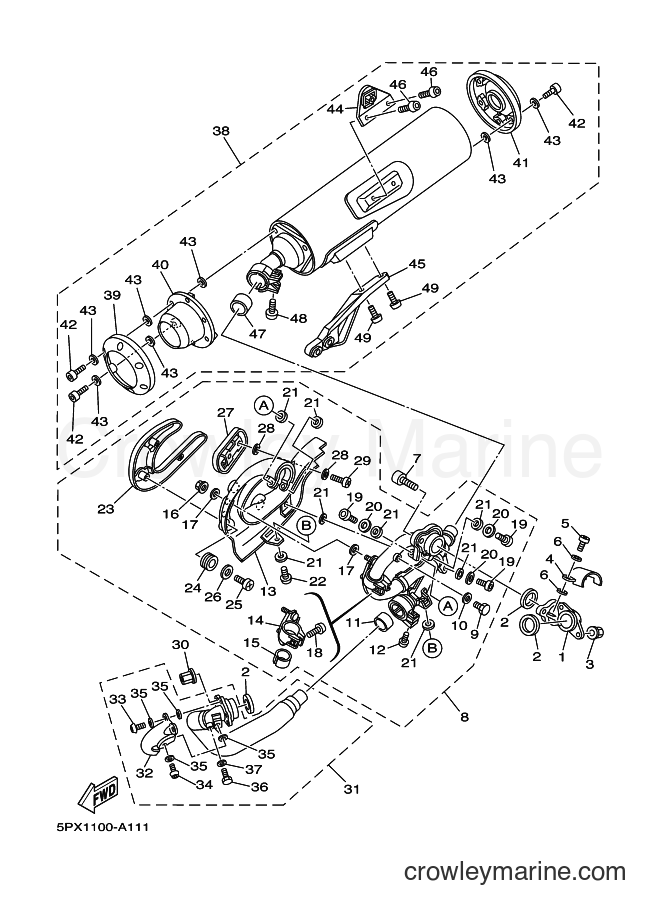 Yamaha Motors XV1700PC (2D8C) [010] - EXHAUST