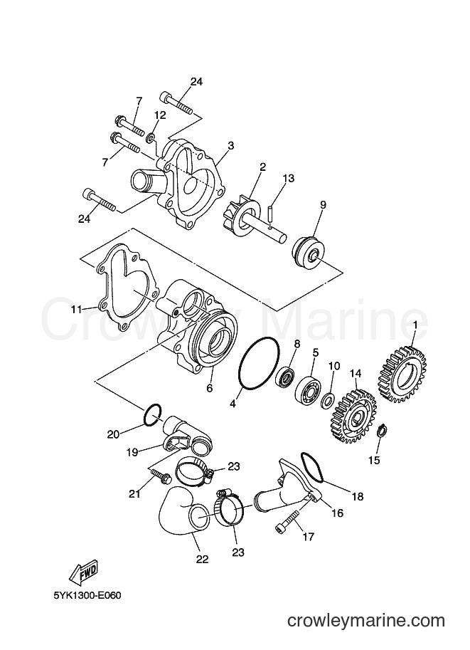 2009 Dirt Bike XT660Z - XT660Z (11D2) [010] - WATER PUMP