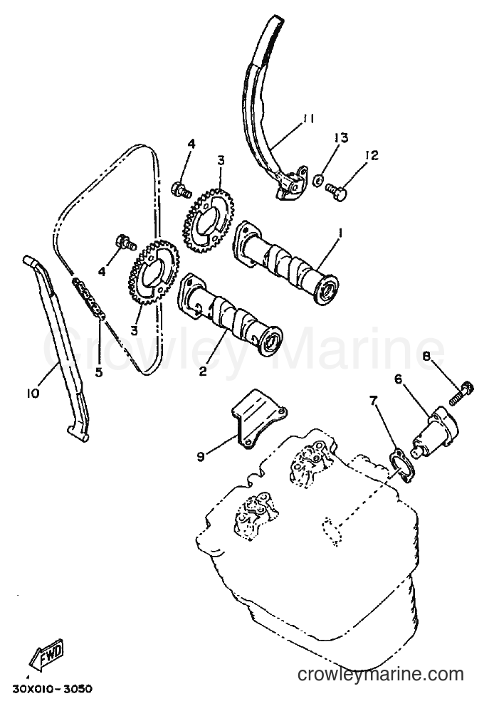 1990 Dirt Bike TT250 - TT250 (3DC2) [010] - CAMSHAFT & CHAIN