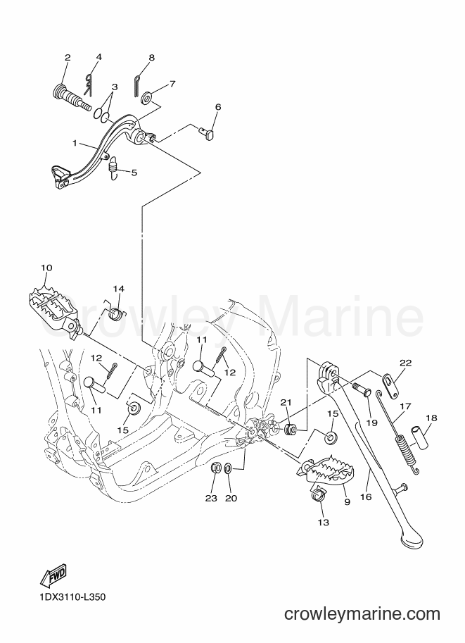 2012 Dirt Bike WR450F - WR450F (1DX4) [010] - STAND & FOOTREST