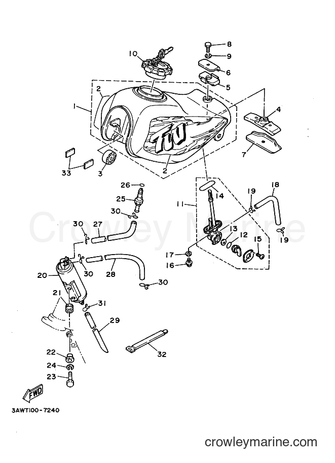 Yamaha Motors TW200E (5FY4) [010] - FUEL TANK