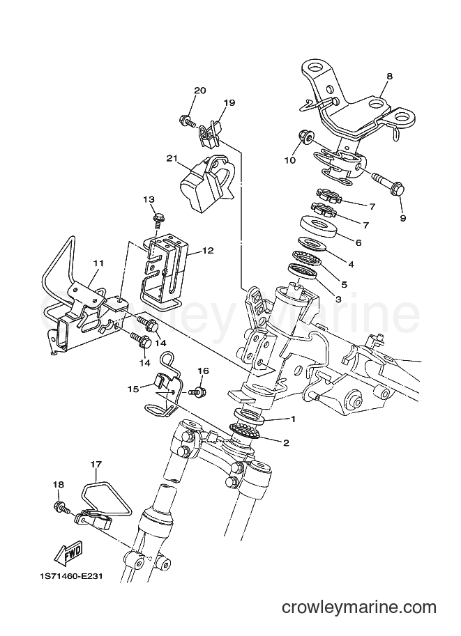 Yamaha Motors T135SEC (1S76) [010] - STEERING
