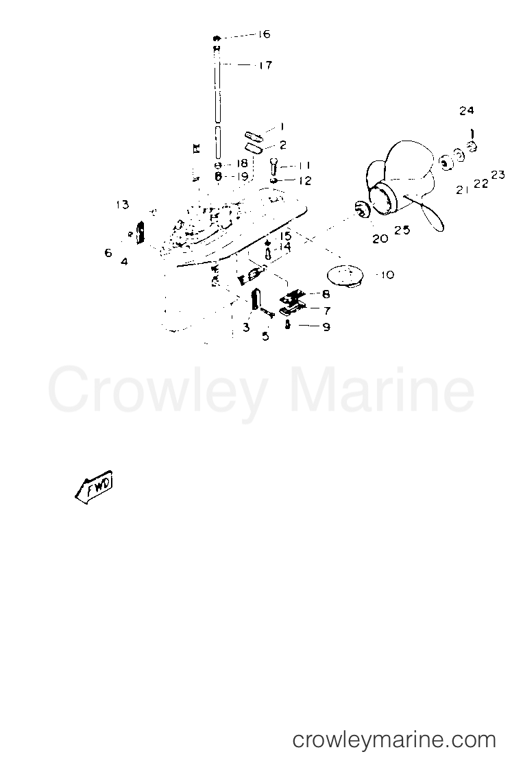 Yamaha Motors C40ELRP - LOWER DRIVE 2