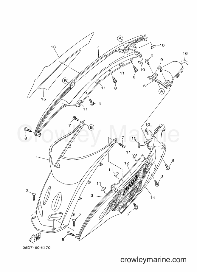 2011 Scooter AL115C - AL115C (28D7) [010] - SIDE COVER