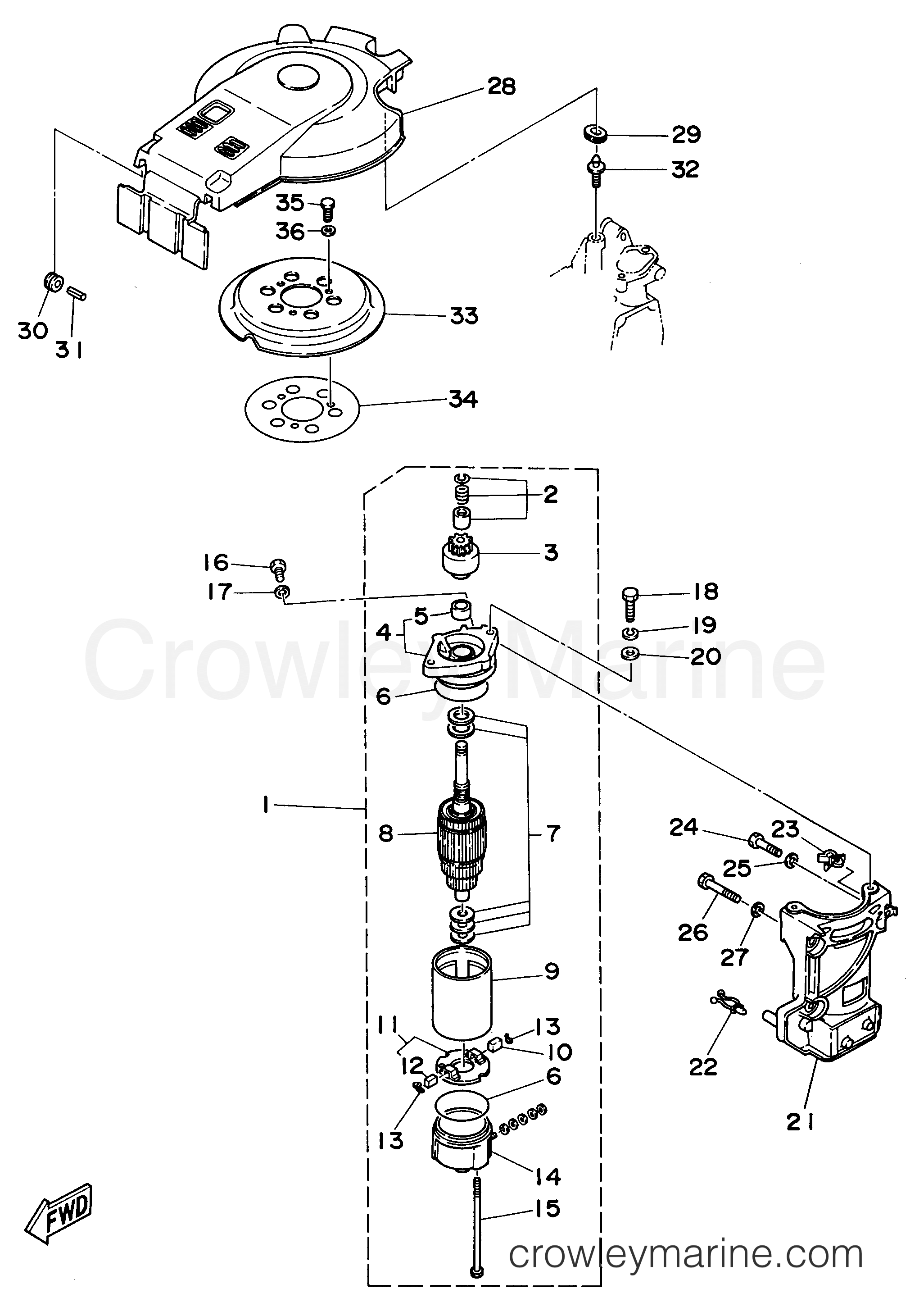 Yamaha Motors 30MLHW - STARTING MOTOR